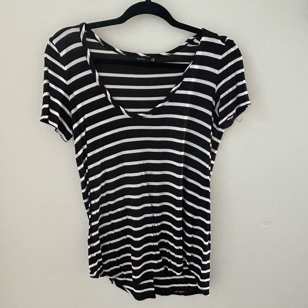 Aritzia Black and White Striped Women's Top